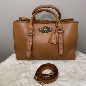 Mulberry Tan Double Zip Bayswater Tote